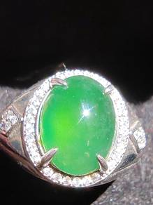 Giok Jadeite Jed Hijau Tua Gred "Glassy Ice" Burma