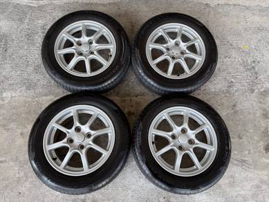 Rim original axia bezza viva 14 inch tayar 95%