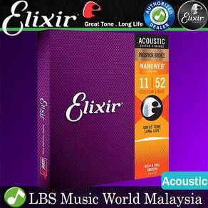 Elixir 16027 Nanoweb Acoustic Guitar String Phosph