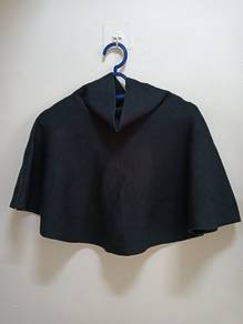 Black high waist stretchable A-line short skirt