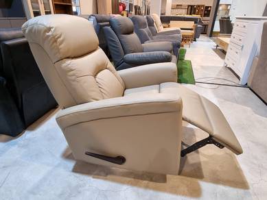 1 recliner (rocking) half leather chair