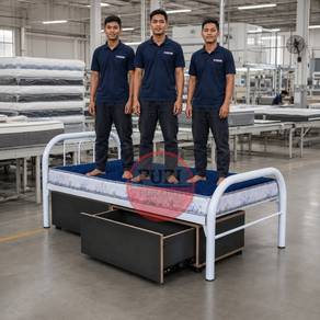 Katil Single Heavy Duty dengan Ruang Simpanan