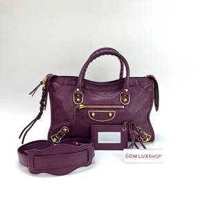 Preloved Balenciaga Purple Small Chèvre Classic