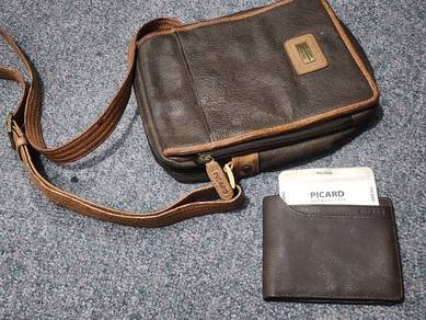 Original FULL LEATHER PICARD SLIM CROSSBODY&WALLET