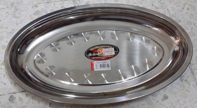 35cm Oval Stainless Steel Plates
