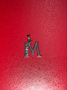M Silver Pendant
