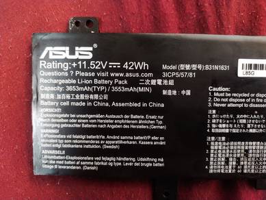 ASUS Laptop Internal Battery 42Wh (Model: 3ICP5/57