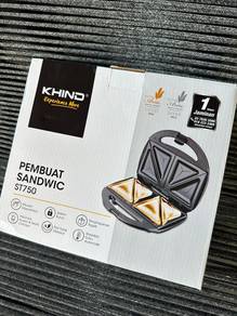 KHIND Sandwich Maker Toaster Ori New Baru MY Set