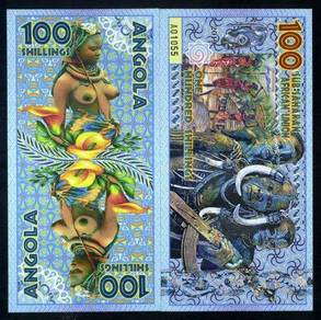 Saharan African Union 100 Shilling Tribal Girl UNC