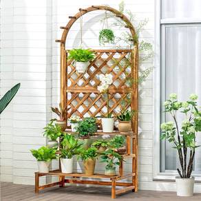 Plant Stand Bunga Flower Shelf Pot Rack Rak Garden