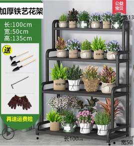 4 Layer plant rack holder Steel shelf Display rak