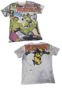 tshirt marvel wolverine vs hulk AOP