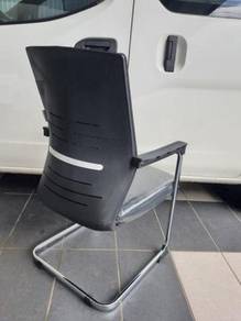 Black Mesh Chair with Chrome Static Leg