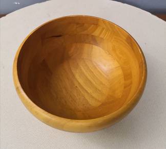 Wooden deep bowl