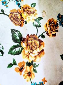 Langsir bunga ros kuning/ yellow floral curtain