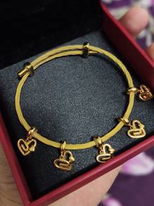 Emas 916 Love Gantung 5pcs