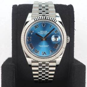 Like New Mar 2023 Rolex Datejust 41 Azzurro Blue