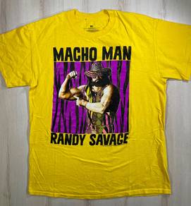 Macho Man Randy Savage Yellow Tee #CP Used