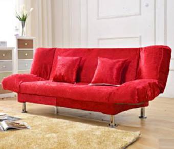 RED sofa double seat 2 seater office home merah
