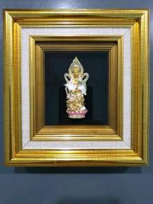 Goddess of Mercy in Golden Frame 6"x6-1/2