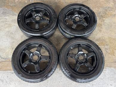Rim second 15 Rays 57 siap tayar myvi bezza axia