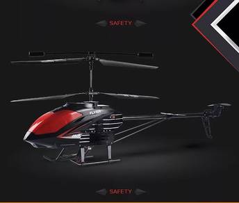 BLACK 90CM RC Remote Helicopter Mainan Budak Kids
