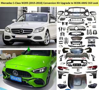 Mercedes W205 Convert W206 C63s 1:1 Bodykit Lip