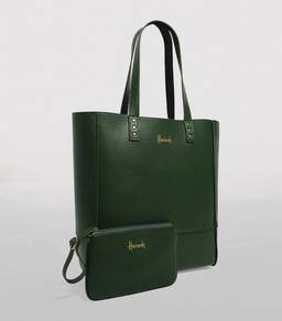 Harrods Fern Tote Bag with Pouch Set