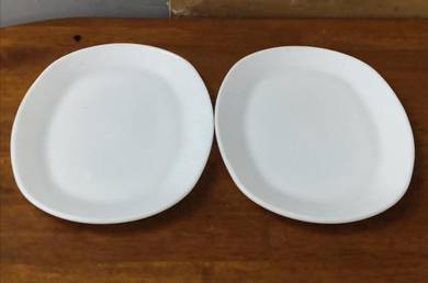 Pinggan pyrex white platter plate 2