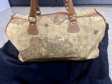 Vintage World Map Print Travel Bag