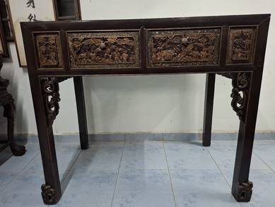 Nyonya-Peranakan Style Carved Wooden Table