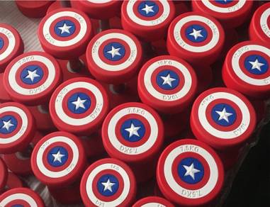 5KG-25KG Captain America Dumbbell Muscle Exercise