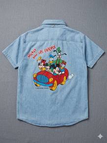 kemeja vintage Mickey Mouse