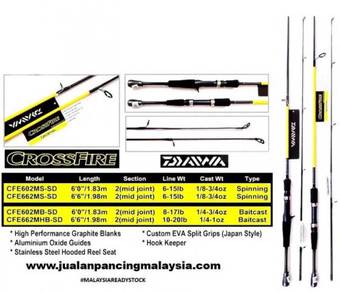 Original DAIWA CROSSFIRE SPINNING ROD