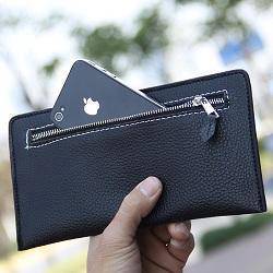 0101 Retro Ultra-thin Clutch Bag Men Long Wallet
