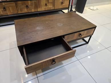 Wooden Coffee Table with Drawers