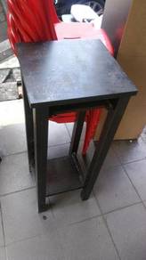 Black Wooden Solid Square Table TS257
