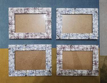 Wood Glass Table Photo Frame. Bingkai Gambar Meja