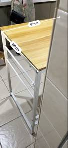 wooden Top Metal frame table for washing machine