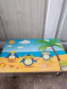 Tesco Kids Folding Table Foldable Meja Lipat
