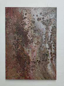 Rusty Red Abstract Painting 