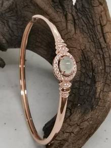 Icy Ice Clear Burma Jadeite Jade Bracelet