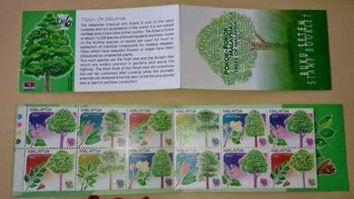 Mint Stamp Booklet Trees Malaysia 1999