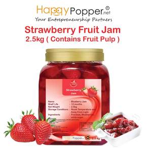 Strawberry Fruit Jam 2.5kg Contains Fruit Pulp