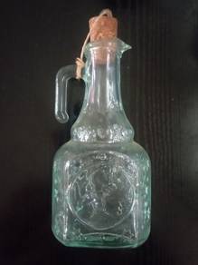Vintage Rectangular Glass bottle w Cock stopper