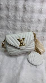 Authentic LV New Wave Multi Pochette White Bag