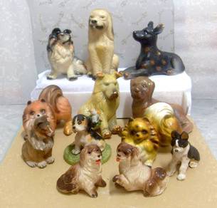LOT 12 Dog Miniatures (Vintage 1980s)