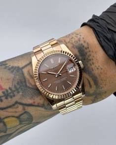 Custom Seiko Mod 36mm Chocolate Rose Gold DateJust