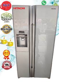 Fridge SIDE BY SIDE HITACHI GLASS DOOR WHITE