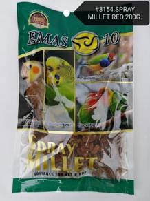 Gaiety Spray Millet Red Bird Feed Burung 200gm